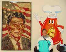 Diana and Jelly Belly portrait of Ronald Reagan